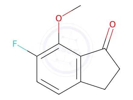 Chemical structure of 6-Fluoro-7-methoxy-indan-1-one