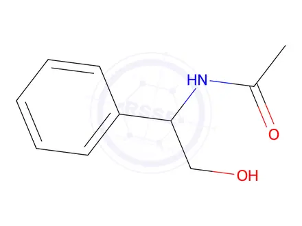 Chemical structure of N-(2-Hydroxy-1-phenylethyl)acetamide
