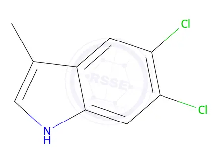 Chemical structure of 5,6-Dichloro-3-methyl-1H-indole