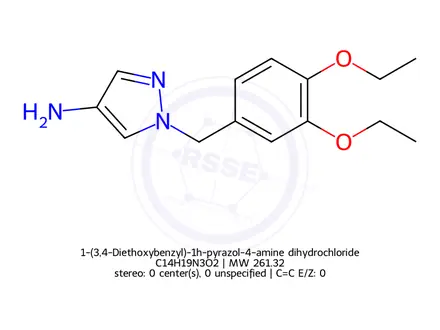 Chemical structure of 1-(3,4-Diethoxybenzyl)-1h-pyrazol-4-amine