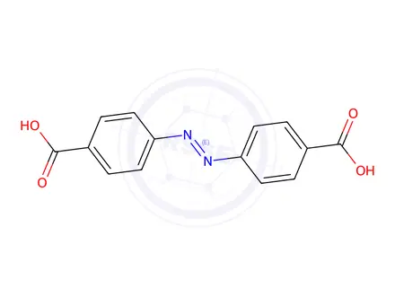 Chemical structure of 4,4'-(E)-Diazene-1,2-diyldibenzoic acid