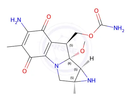 Chemical structure of Mitomycin C
