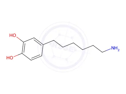 Chemical structure of 1,2-Benzenediol,4-(6-aminohexyl)-(9CI)