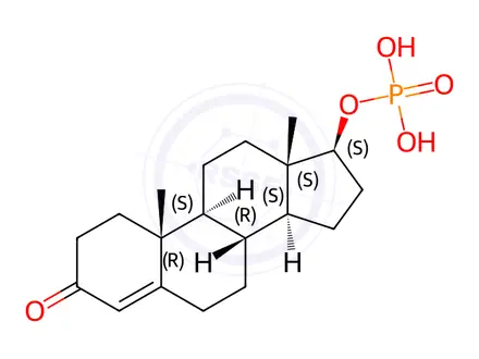 Chemical structure of Testosterone phosphate