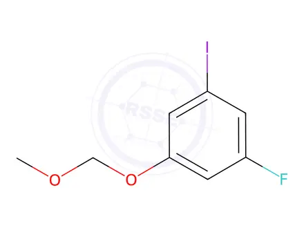 Chemical structure of 1-Fluoro-3-iodo-5-(methoxymethoxy)benzene