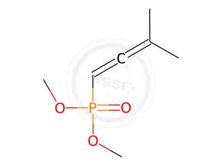 Chemical structure of Phosphonic acid, (1,2-butadienyl-3-methyl), dimethyl ester