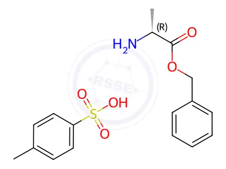 Chemical structure of D-Alanine Benzyl Ester p-Toluenesulfonate
