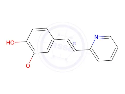 Chemical structure of 2-Methoxy-4-[(E)-2-pyridin-2-ylvinyl]phenol
