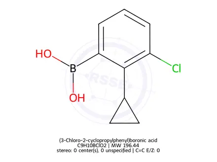 Chemical structure of (3-Chloro-2-cyclopropylphenyl)boronic acid