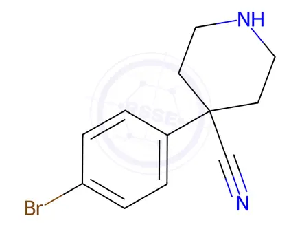 Chemical structure of 4-(4-Bromophenyl)piperidine-4-carbonitrile