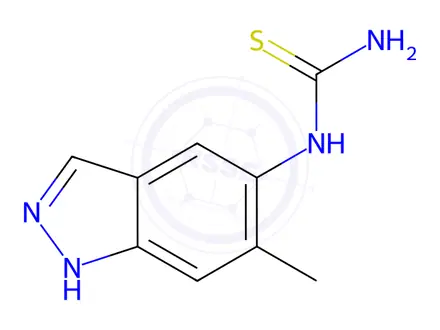 Chemical structure of N-(6-Methyl-1H-indazol-5-yl)thiourea