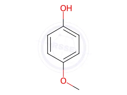 Chemical structure of 4-Methoxyphenol
