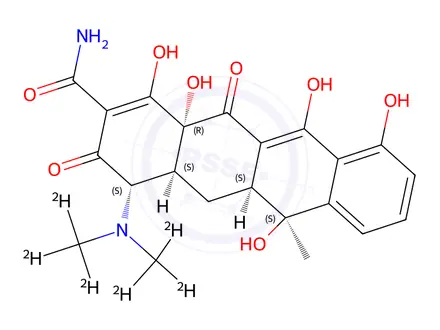 Chemical structure of Tetracycline-[D6]