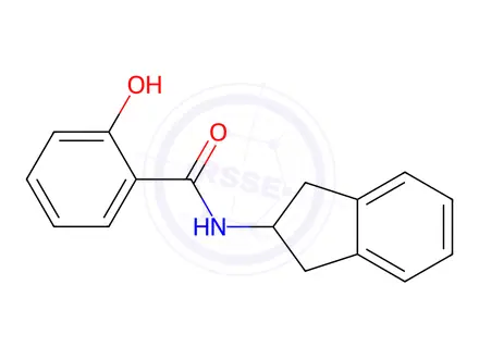 Chemical structure of Benzamide, N-(2,3-dihydro-1H-inden-2-yl)-2-hydroxy-(9CI)