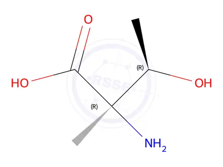 Chemical structure of (2R,3R)-3-HYDROXY-D-ISOVALINE