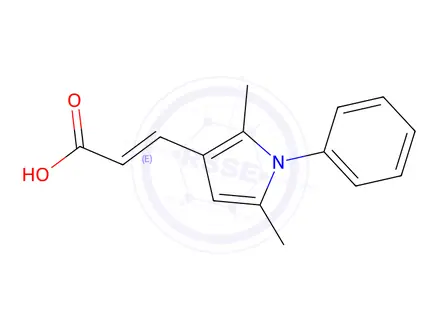 Chemical structure of (2e)-3-(2,5-Dimethyl-1-phenyl-1h-pyrrol-3-yl)prop-2-enoic acid