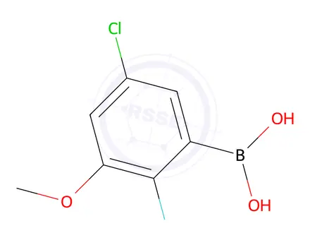 Chemical structure of (5-chloro-2-fluoro-3-methoxyphenyl)boronic acid