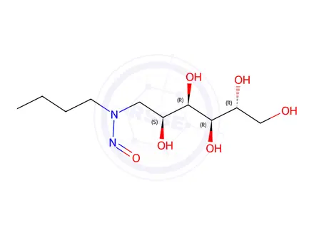 Chemical structure of N-Nitroso n-Butyl-D-Glucamine