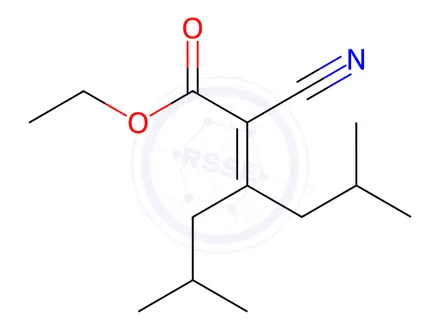 Chemical structure of Ethyl 2-cyano-3-isobutyl-5-methylhex-2-enoate