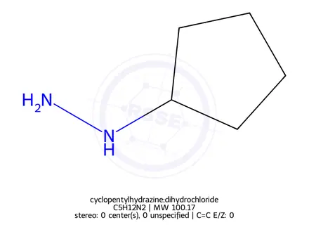 Chemical structure of Cyclopentyl Hydrazine