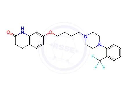 Chemical structure of Aripiprazole trifluoromethyl Impurity