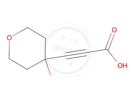 Chemical structure of 3-(4-hydroxytetrahydropyran-4-yl)prop-2-ynoic acid
