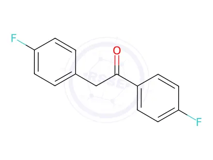 Chemical structure of 1,2-bis(4-fluorophenyl)ethanone
