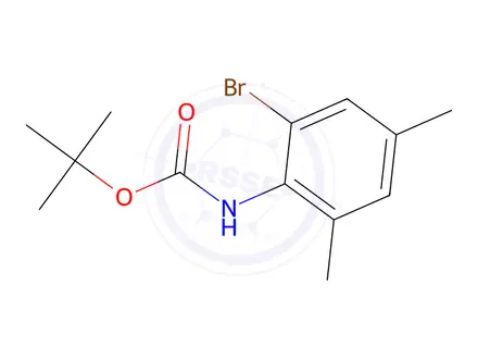 Chemical structure of tert-Butyl (2-bromo-4,6-dimethylphenyl)carbamate