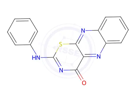 Chemical structure of 2-(Phenylamino)-4H-[1,3]thiazino[5,6-b]quinoxalin-4-one