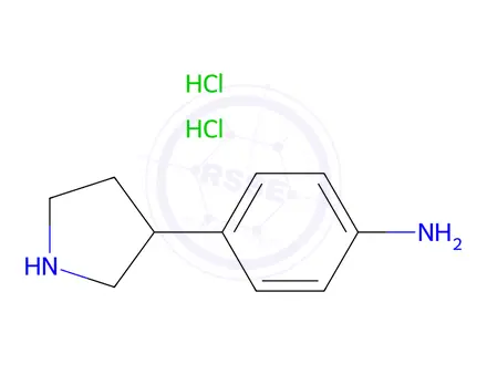 Chemical structure of 4-Pyrrolidin-3-yl-phenylamine dihydrochloride