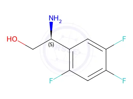 Chemical structure of (S)-2-amino-2-(2,4,5-trifluorophenyl)ethan-1-ol