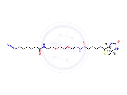 Chemical structure of Biotin-PEG2-C6-azide