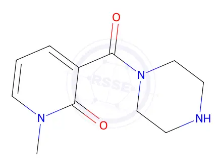 Chemical structure of 1-Methyl-3-(piperazine-1-carbonyl)pyridin-2(1H)-one