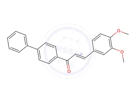 Chemical structure of (2E)-1-{[1,1'-Biphenyl]-4-yl}-3-(3,4-dimethoxyphenyl)prop-2-en-1-one