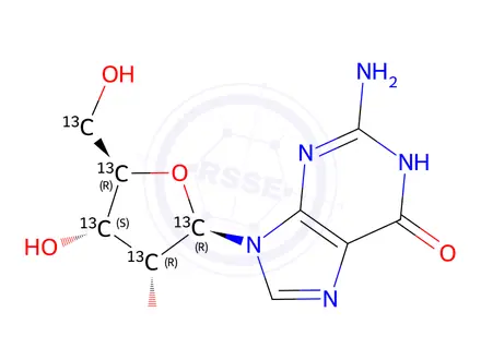 Chemical structure of Guanosine monohydrate