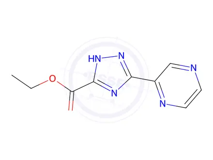 Chemical structure of Ethyl 3-(pyrazin-2-yl)-1H-1,2,4-triazole-5-carboxylate