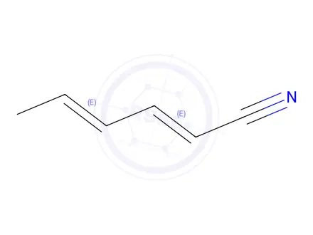 Chemical structure of 2,4-Hexadienenitrile