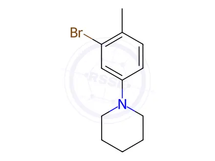 Chemical structure of 1-(3-Bromo-4-methylphenyl)piperidine