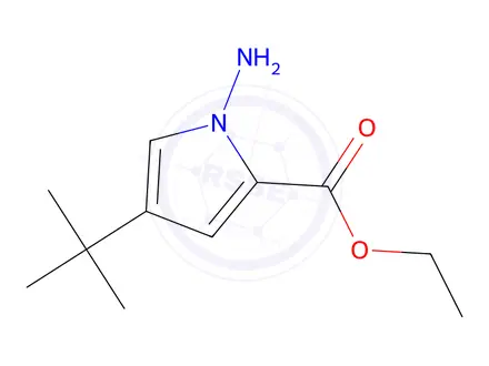 Chemical structure of Ethyl 1-amino-4-(tert-butyl)-1H-pyrrole-2-carboxylate