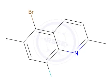 Chemical structure of 5-Bromo-8-fluoro-2,6-dimethylquinoline