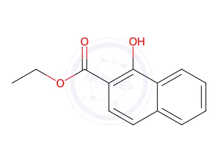 Chemical structure of 2-Naphthalenecarboxylic acid, 1-hydroxy-, ethyl ester