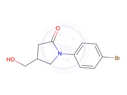 Chemical structure of 1-(4-Bromophenyl)-4-(hydroxymethyl)pyrrolidin-2-one