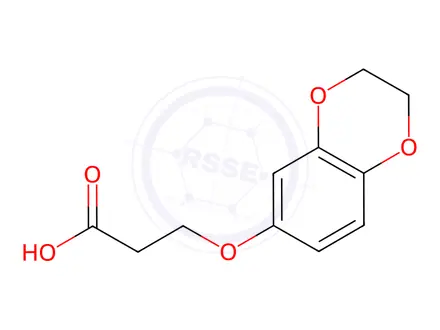 Chemical structure of 3-(2,3-DIHYDRO-BENZO[1,4]DIOXIN-6-YLOXY)-PROPIONIC ACID