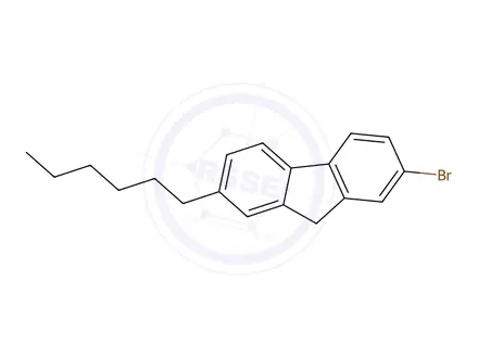 Chemical structure of 2-Bromo-7-hexyl-9H-fluorene