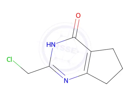 Chemical structure of 2-(Chloromethyl)-6,7-dihydro-3H-cyclopenta[d]pyrimidin-4(5H)-one