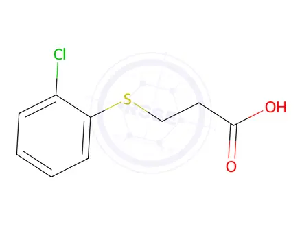 Chemical structure of 3-[(2-chlorophenyl)sulfanyl]propanoic Acid
