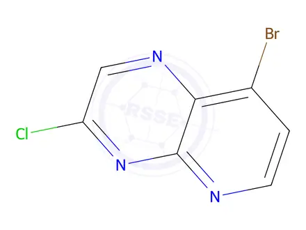 Chemical structure of 8-Bromo-3-chloropyrido[2,3-b]pyrazine
