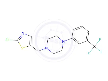 Chemical structure of 1-[(2-Chloro-1,3-thiazol-5-yl)methyl]-4-[3-(trifluoromethyl)phenyl]piperazine
