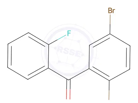 Chemical structure of (2,5-dibromophenyl)(2-fluorophenyl)methanone