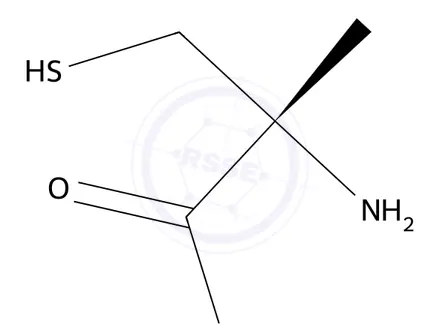 Chemical structure of (R)-2-Amino-3-mercapto-2-methylpropanoic acid